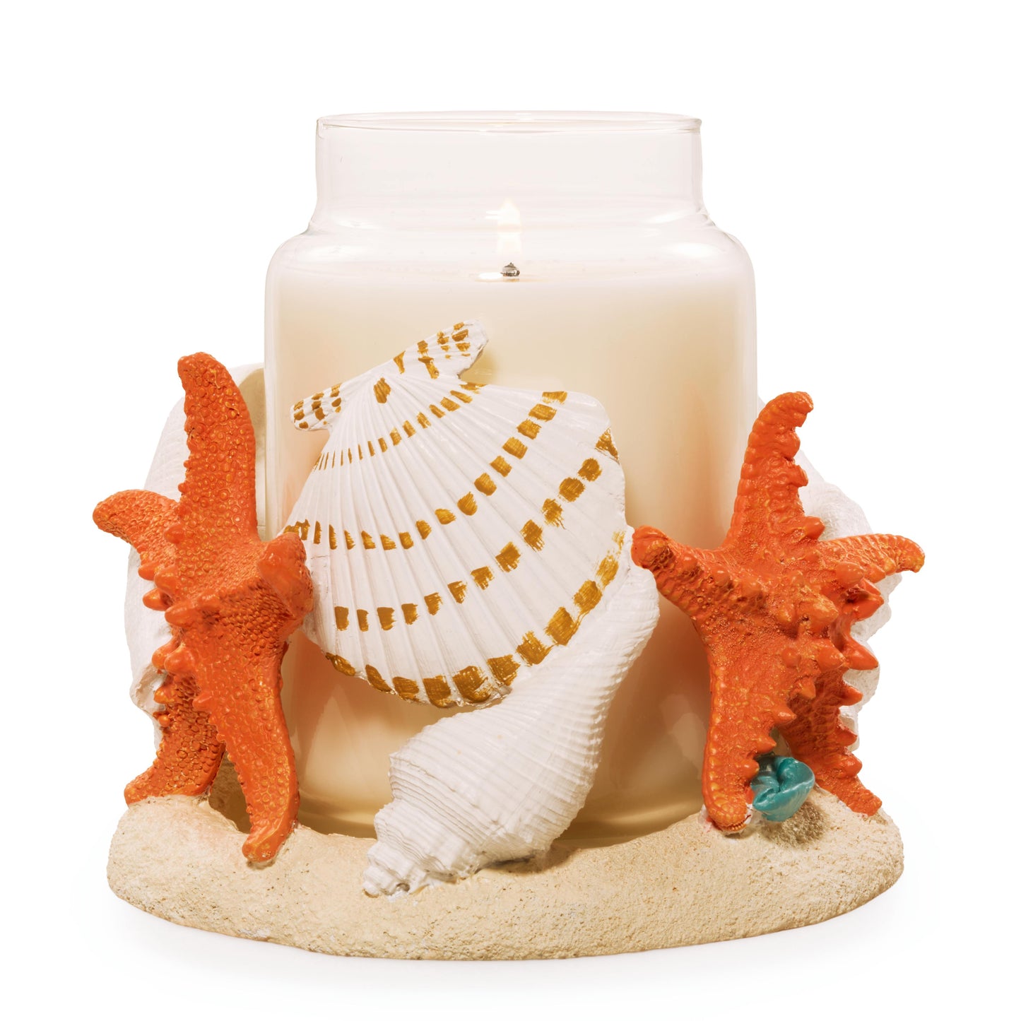 Seashell Jar Candle Holder 7IH
