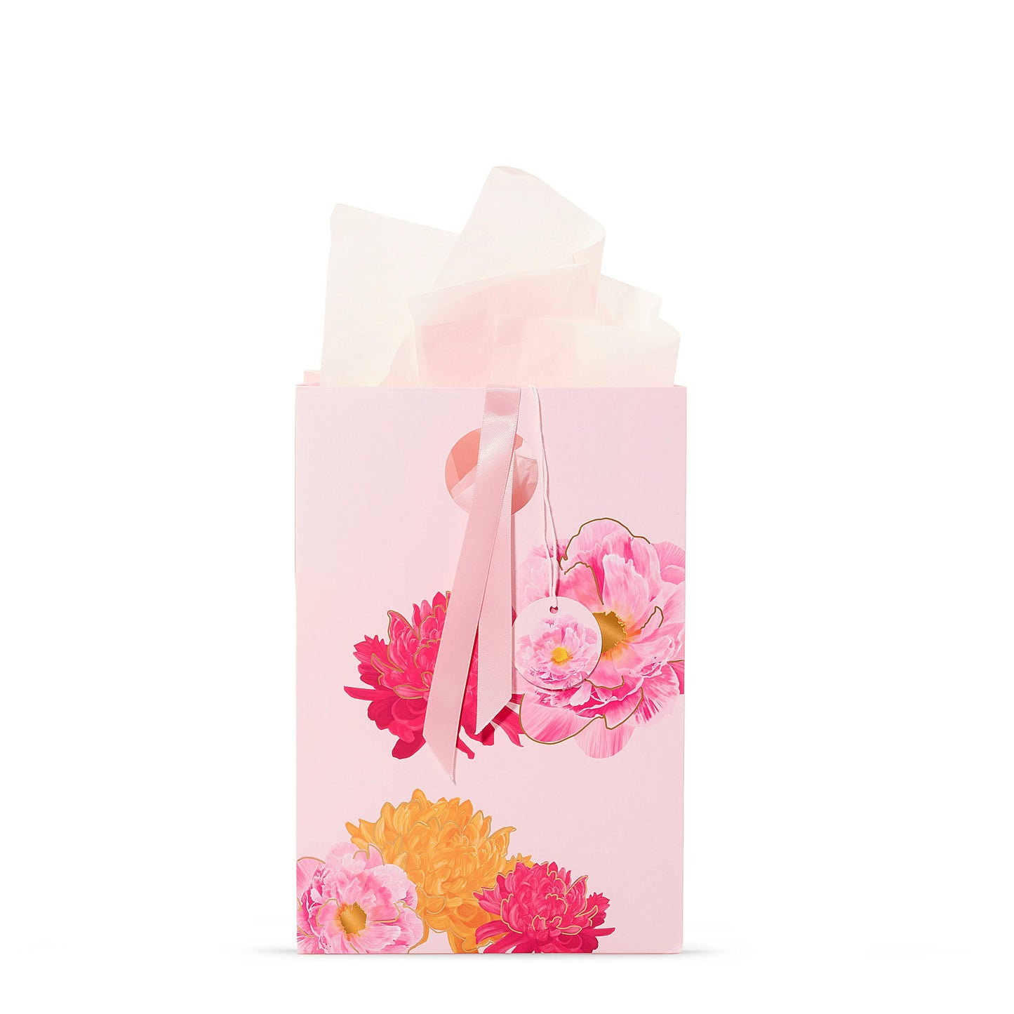 Pink Peony Floral Gift Bag XM3