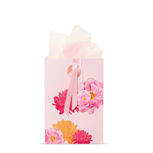 Pink Peony Floral Gift Bag XM3