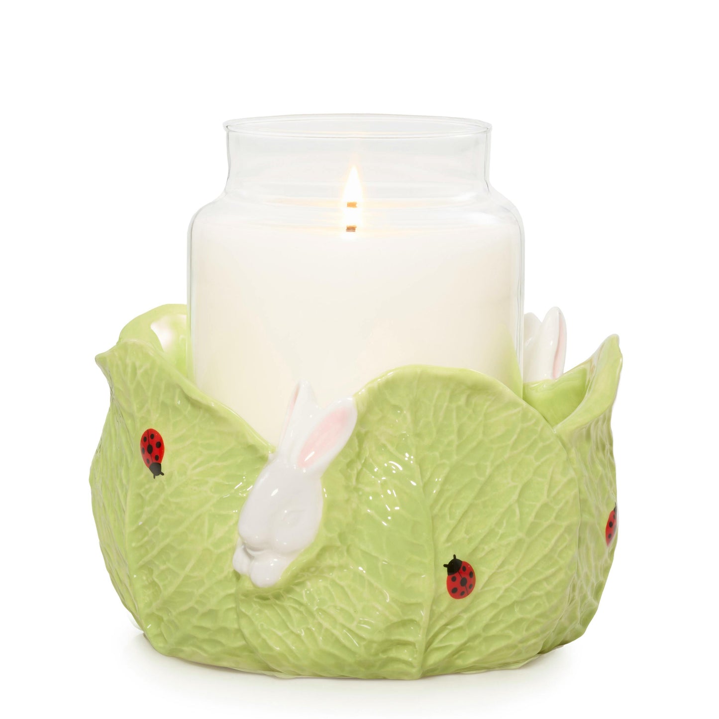 Ceramic Easter Bunny Jar Candle Holder ZY5